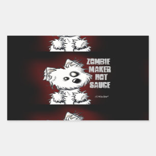 Rectangular Pegatina Zombie Maker Hot Sauce