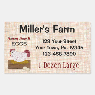 Rectangular Personalizado Eggs Pegatina