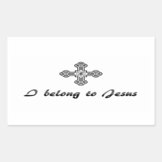 Rectangular Pertenezco a Jesús Pegatina