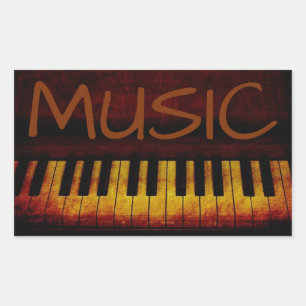 Rectangular Piano, música, Pegatina