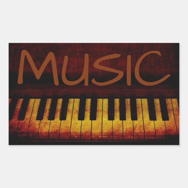 Rectangular Piano, música, Pegatina (Anverso)