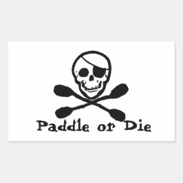 Rectangular Pirate Kayak Flag Pegatina