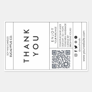 Rectangular Plantilla de Pegatina de caja sellante de caja edi