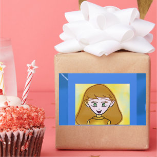 Rectangular Popcorn Anime Pegatina