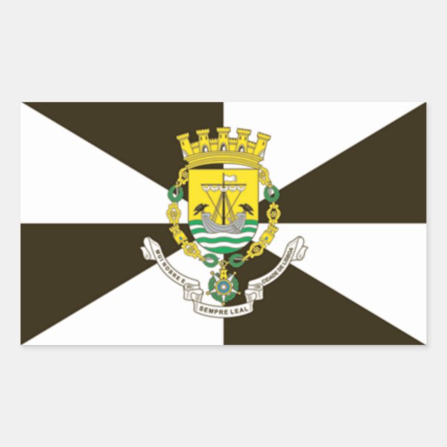 Rectangular Portugal, Lisboa* Pegatina Bandeira de Lisboa (Anverso)