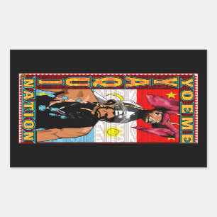 Rectangular Poster del pegatina del bailarín de los ciervos d
