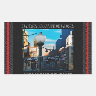 Rectangular Poster Hollywood Blvd. Pegatina