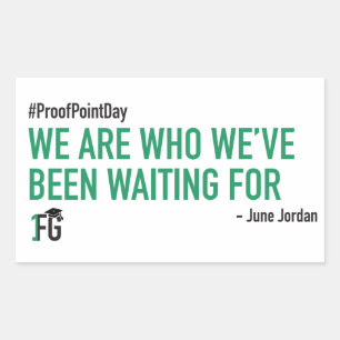 Rectangular #ProofPointDay Junio Pegatina jordano