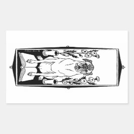 Rectangular Pug Pegatina