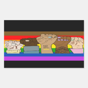 Rectangular Puños de alimentación de orgullo / Pegatina rect