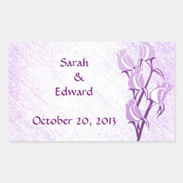 Rectangular Púrpura Rosa Guardar el Pegatina de fechas