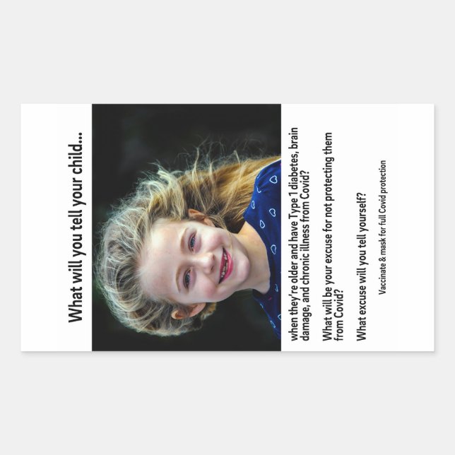 Rectangular ¿Qué le dirás a tu hijo? pegatina de papel (Anverso)