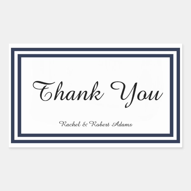 Rectangular Recorte de doble marina - Pegatina Rectangle (Anverso)