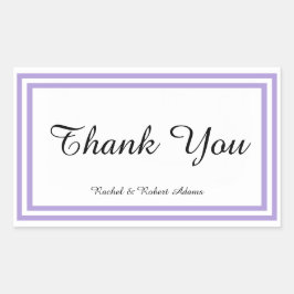 Rectangular Recorte de lavanda doble - Pegatina Rectángulo