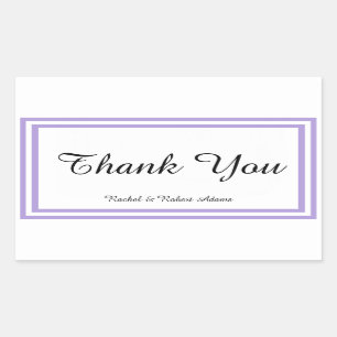 Rectangular Recorte de lavanda doble - Pegatina Rectángulo