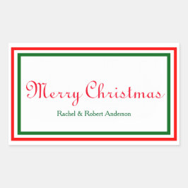 Rectangular Recorte de Navidades dobles - Pegatina Rectángulo