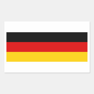 Rectangular Rectangle pegatina con bandera de Alemania