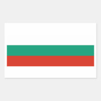 Rectangle pegatina con bandera de Bulgaria
