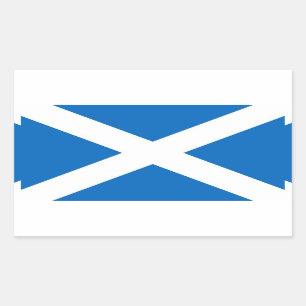 Rectangular Rectangle pegatina con bandera de Escocia