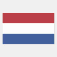 Rectangle pegatina con bandera de los Países Bajos