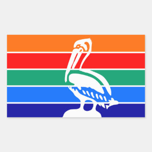 Rectangular Rectangle pegatina con bandera de San Petersburgo