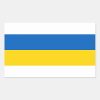 Rectangle pegatina con bandera de Ucrania
