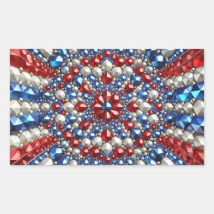 Rectangular Rectangle pegatina con colores holandeses