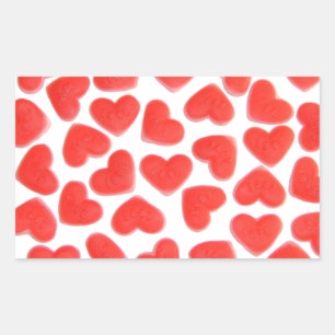 Rectangular Rectángulo pegatina de corazón dulce