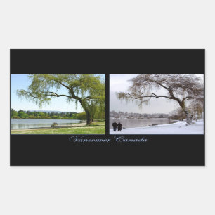 Rectangular Regalos de paisaje de Vancouver, Pegatina de Canad