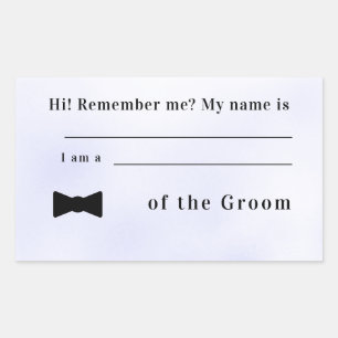 Rectangular Relación con el Pegatina Boda de Groom