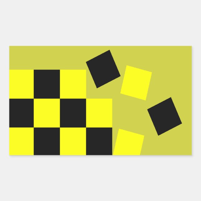 Rectangular Rompecabezas - pegatina (Anverso)