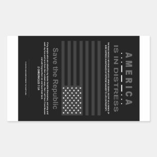 Rectangular Salvar al pegatina de la República