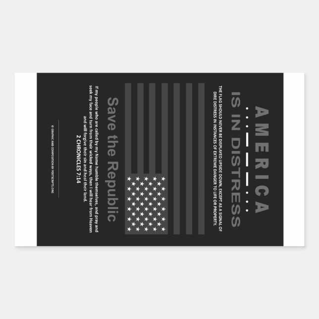 Rectangular Salvar al pegatina de la República (Anverso)