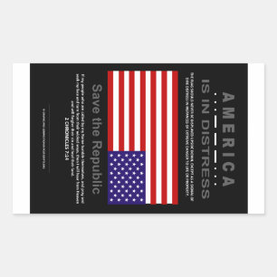 Rectangular Salvar al pegatina de la República