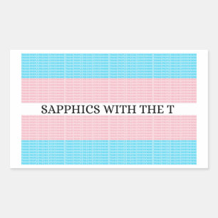 Rectangular Sapphics con la pegatina T 4.0 - 4 unidades
