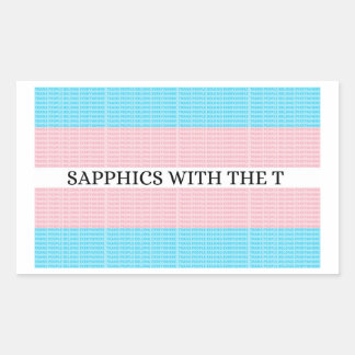 Rectangular Sapphics con la pegatina T 4.0 - 4 unidades