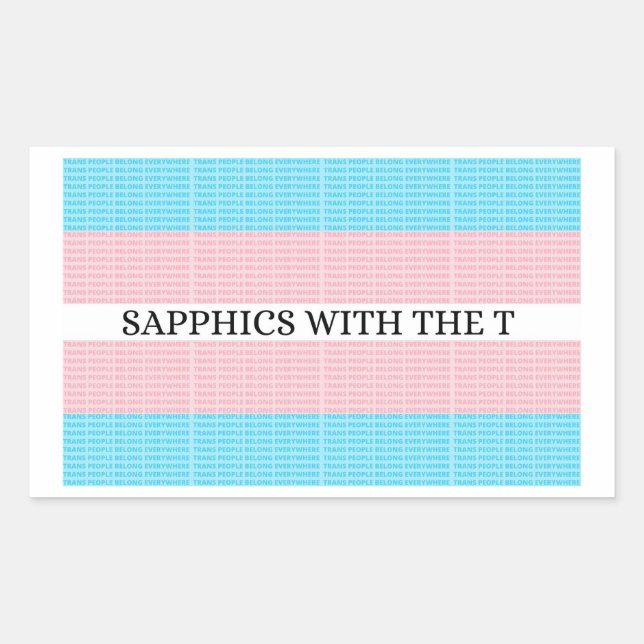 Rectangular Sapphics con la pegatina T 4.0 - 4 unidades (Anverso)