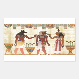 Rectangular Sistema del pegatina en el diseño de Pharoah del