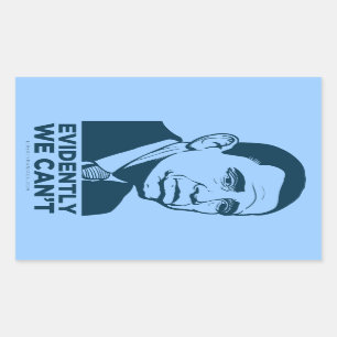 Rectangular Sistema triste del pegatina de Obama