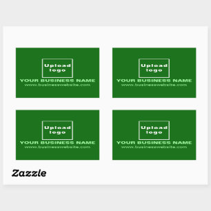 Rectangular Sitio web de negocios sobre el Pegatina Green Rect