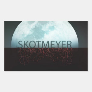 Rectangular Skot Meyer Half Moon Pegatina De Karen Kreature