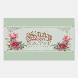 Rectangular SOAP y BATH ~ Pegatina