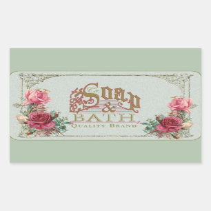 Rectangular SOAP y BATH ~ Pegatina