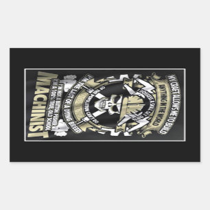 Rectangular Soy pegatina del maquinista