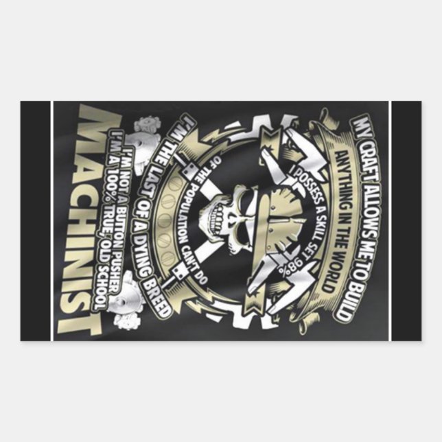 Rectangular Soy un Pegatina machista (Anverso)