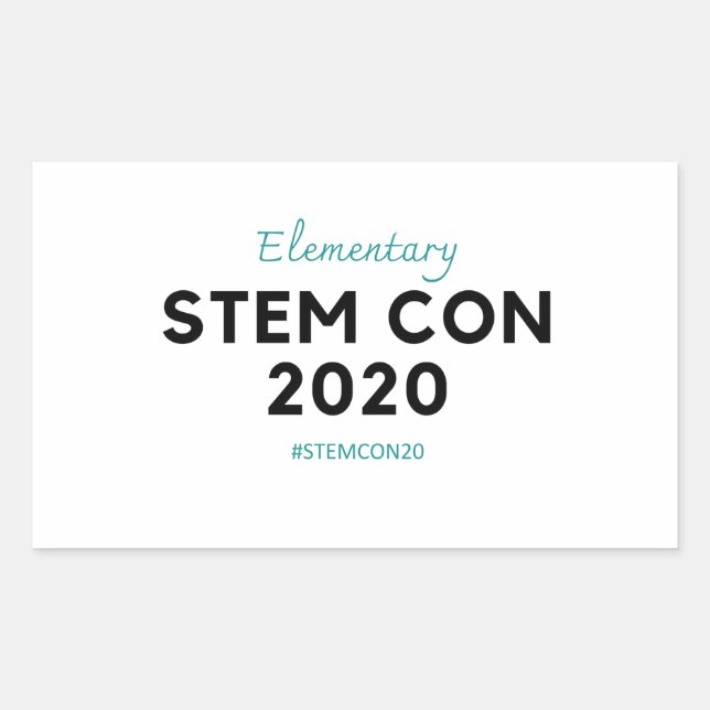 Rectangular STEM CON 2020 Pegatina 3 (Anverso)