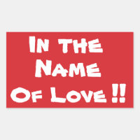 STOP In the Name of Love Stop Rótulo Pegatina