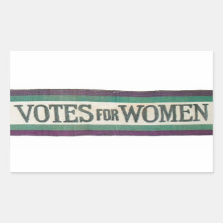 Rectangular Suffragette vota por Pegatina femenina