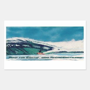 Rectangular Surfista Surfing Surf Pegatina arte decal CA