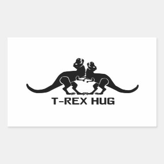 Rectangular T-Rex Hug Pegatina